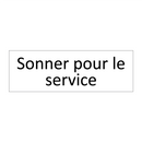 Sonner pour le service