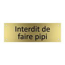 Interdit de faire pipi
