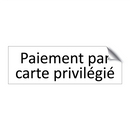 Paiement par carte privilégié