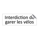Interdiction de garer les vélos