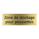 Zone de stockage pour poussettes
