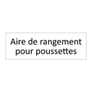 Aire de rangement pour poussettes