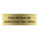 Interdiction de stationner des vélos