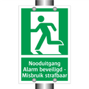 Nooduitgang - Alarm beveiligd - Misbruik strafbaar