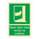 Open door naar rechts te trekken & Open door naar rechts te trekken