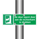 De deur opent door aan de rechterkant te drukken & De deur opent door aan de rechterkant te drukken