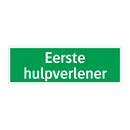 Eerste hulpverlener & Eerste hulpverlener & Eerste hulpverlener & Eerste hulpverlener