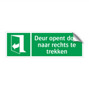 Deur opent door naar rechts te trekken & Deur opent door naar rechts te trekken