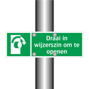 Draai in wijzerszin om te openen & Draai in wijzerszin om te openen