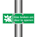 Glas breken om deur te openen & Glas breken om deur te openen & Glas breken om deur te openen