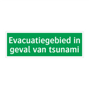 Evacuatiegebied in geval van tsunami & Evacuatiegebied in geval van tsunami