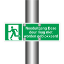 Nooduitgang Deze deur mag niet worden geblokkeerd
