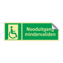 Nooduitgang mindervaliden & Nooduitgang mindervaliden & Nooduitgang mindervaliden