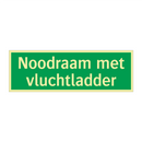 Noodraam met vluchtladder & Noodraam met vluchtladder & Noodraam met vluchtladder
