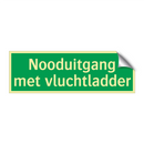 Nooduitgang met vluchtladder & Nooduitgang met vluchtladder & Nooduitgang met vluchtladder