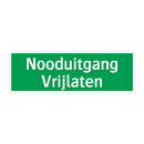 Nooduitgang Vrijlaten & Nooduitgang Vrijlaten & Nooduitgang Vrijlaten & Nooduitgang Vrijlaten