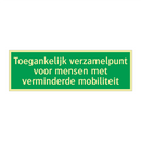 Toegankelijk verzamelpunt voor mensen met verminderde mobiliteit