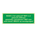 WAAR is het gebeurd? WAT is er gebeurd? HOEveel gewonden/getroffenen? WAT voor soort letsel? WACHT op vervolgvragen!