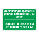 Ademhalingsapparaat Bij gebruik /.../ - Respirator In case of use, /.../