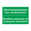 Ademhalingsapparaat voor noodevacuatie /.../ - Breathing apparatus for emergency /.../