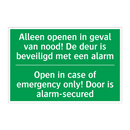 Alleen openen in geval van nood! /.../ - Open in case of emergency /.../