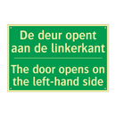 De deur opent aan de linkerkant /.../ - The door opens on the left-hand /.../