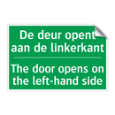 De deur opent aan de linkerkant /.../ - The door opens on the left-hand /.../