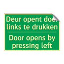 Deur opent door links te drukken /.../ - Door opens by pressing left /.../
