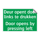 Deur opent door links te drukken /.../ - Door opens by pressing left /.../