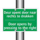 Deur opent door naar rechts te /.../ - Door opens by pressing to /.../