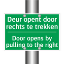 Deur opent door rechts te trekken /.../ - Door opens by pulling to /.../