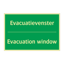 Evacuatievenster - Evacuation window & Evacuatievenster - Evacuation window