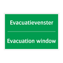 Evacuatievenster - Evacuation window & Evacuatievenster - Evacuation window