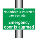 Nooddeur is voorzien van een alarm /.../ - Emergency door is alarmed