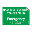 Nooddeur is voorzien van een alarm /.../ - Emergency door is alarmed