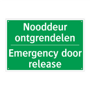 Nooddeur ontgrendelen - Emergency door release & Nooddeur ontgrendelen - Emergency door release
