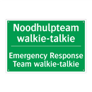 Noodhulpteam walkie-talkie - Emergency Response Team walkie-talkie /.../
