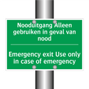 Nooduitgang Alleen gebruiken in /.../ - Emergency exit Use only in /.../