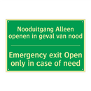 Nooduitgang Alleen openen in geval /.../ - Emergency exit Open only /.../