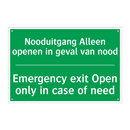 Nooduitgang Alleen openen in geval /.../ - Emergency exit Open only /.../