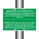 NOODUITGANG Als de hoofdontsnappingsroute /.../ - EMERGENCY EXIT If the main /.../