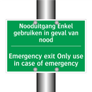 Nooduitgang Enkel gebruiken in /.../ - Emergency exit Only use in /.../