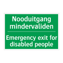 Nooduitgang mindervaliden - Emergency exit for disabled /.../