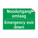 Nooduitgang omlaag - Emergency exit down & Nooduitgang omlaag - Emergency exit down