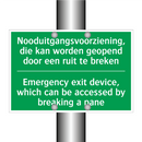 Nooduitgangsvoorziening, die kan /.../ - Emergency exit device, which /.../