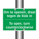Om te openen, draai tegen de klok /.../ - To open, turn counterclockwise /.../