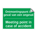 Ontmoetingspunt in geval van een /.../ - Meeting point in case of /.../