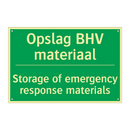 Opslag BHV materiaal - Storage of emergency response /.../