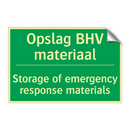 Opslag BHV materiaal - Storage of emergency response /.../