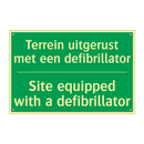 Terrein uitgerust met een defibrillator /.../ - Site equipped with a defibrillator /.../